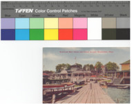 Blue Line Boat House and Casino on Lake Minnetonka, Minn with color bars thumbnail